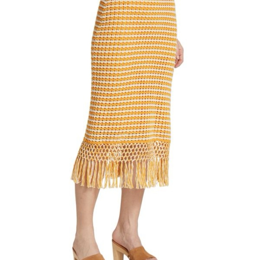 10 Crosby Derek Lam Mustard Crochet Set - Picture 4 of 9